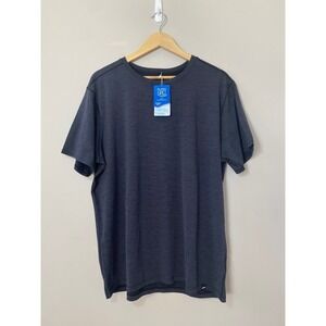 Brooks Men Luxe‎ Short Sleeve Athletic T-Shirt Heather Black XL Running UPF 50